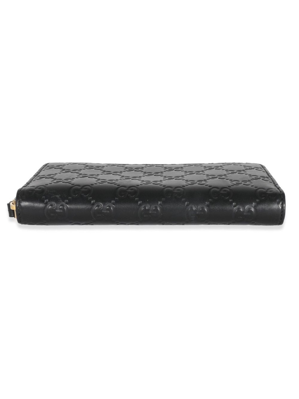 Gucci Black Embossed GG Zip Wallet with Gold Hardware - Picture 4 of 6